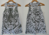 Blusa Tigre Preto e Branco